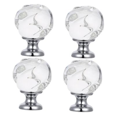 CETEOR Drawer Handles and knobs, 4pcs Cabinet Office Hanging s for Closet Office s Mushroom Knob Furniture Door Supplies Crystal Glass Doorknob Door