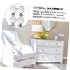 CETEOR Drawer Handles and knobs, 4pcs Cabinet Office Hanging s for Closet Office s Mushroom Knob Furniture Door Supplies Crystal Glass Doorknob Door view 3
