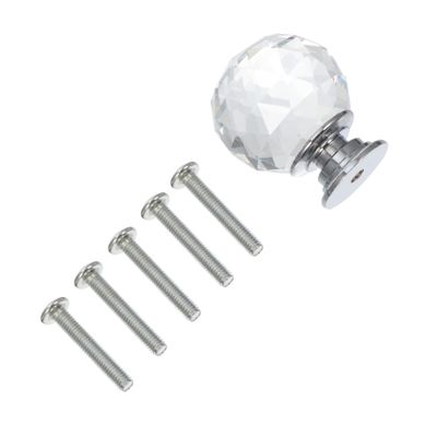 CETEOR Drawer Handles and knobs, Crystal Draw Knob 4pcs Crystal Glass Knobs Dresser Crystal Door Knob Doorknobs for Interior Door Simple Indoor