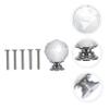 CETEOR Drawer Handles and knobs, Crystal Draw Knob 4pcs Crystal Glass Knobs Dresser Crystal Door Knob Doorknobs for Interior Door Simple Indoor view 2