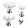 CETEOR Drawer Handles and knobs, 6pcs Crystal Clear Clear Dresser Glass Vanity Desk Knobs for Closet Clear Knobs Bar Door Knobs Door Ornament Door Glass, Transparent view 2
