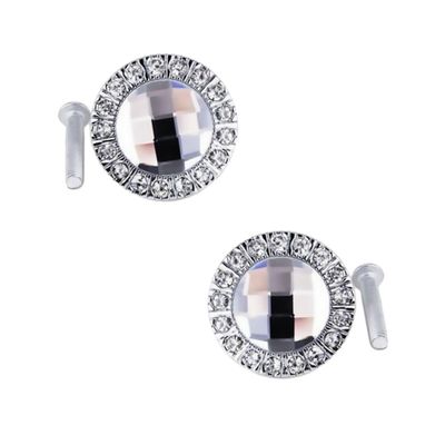 CETEOR Drawer Handles and knobs, 2pcs Diamond Knob Dresser Knob Rhinestone Diamond Door Knobs Dresser Crystal Closet Creative Closet Cabinet Pull (Color : Two, Size : 3X3CM)