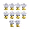 CETEOR Drawer Handles and knobs, 10 Pack Crystal Clear Handle Door Cabinet Drawer Door Knob Acrylic Handle Transparent Silver Base (Color : Transparent Gold Bottom) view 1
