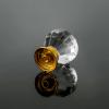 CETEOR Drawer Handles and knobs, 10 Pack Crystal Clear Handle Door Cabinet Drawer Door Knob Acrylic Handle Transparent Silver Base (Color : Transparent Gold Bottom) view 3