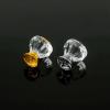 CETEOR Drawer Handles and knobs, 10 Pack Crystal Clear Handle Door Cabinet Drawer Door Knob Acrylic Handle Transparent Silver Base (Color : Transparent Gold Bottom) view 4