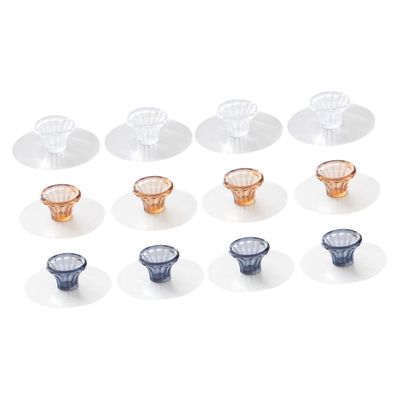 drawer handles and knobs, 12 pcs Knobs Stick-on Self Self- Kitchen Push with Needed Drill Free Sticker Acrylic Crystal Pull Door Cabinet Clear Hook Towel Bathroom Punching Dresser ( Color : X5pcs , Si