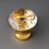 CETEOR Drawer Handles and knobs, 4 Pack Rose Gold Cabinet Knob Glass Drawer Wardrobe Door Crystal Handle Gold (Color : Gold) view 2