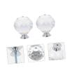 CETEOR Drawer Handles and knobs, 2pcs Cabinet Crystal Diamond Door knob Glass Decor Black Door Interior Door Cabinet knobs Dresser knobs Clear knobs view 4
