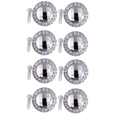 CETEOR Drawer Handles and knobs, 2pcs 2Pcs Glass knobs Glass Vanity Rhinestone knobs Rhinestone Cabinet Pull Knob Crystal Closet Creative Closet (Color : Whitex2pcs, Size : 3X3CMx2pcs)