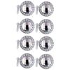 CETEOR Drawer Handles and knobs, 2pcs 2Pcs Glass knobs Glass Vanity Rhinestone knobs Rhinestone Cabinet Pull Knob Crystal Closet Creative Closet (Color : Whitex2pcs, Size : 3X3CMx2pcs) view 1