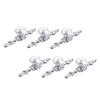 CETEOR Drawer Handles and knobs, 6Pcs Silver Base Crystal Upholstery Trim Crystal Cabinet knobs Metal Trim Door Glass knobs for Dresser s Modern view 1