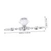 CETEOR Drawer Handles and knobs, 6Pcs Silver Base Crystal Upholstery Trim Crystal Cabinet knobs Metal Trim Door Glass knobs for Dresser s Modern view 3