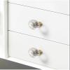 CETEOR Drawer Handles and knobs, 6 Pack Dove Egg Crystal Handle Golden Wardrobe Door Brass Knob Drawer Pure Copper Handle Cube-Transparent (Color : Pigeon Eggs Champagne Gold) view 4