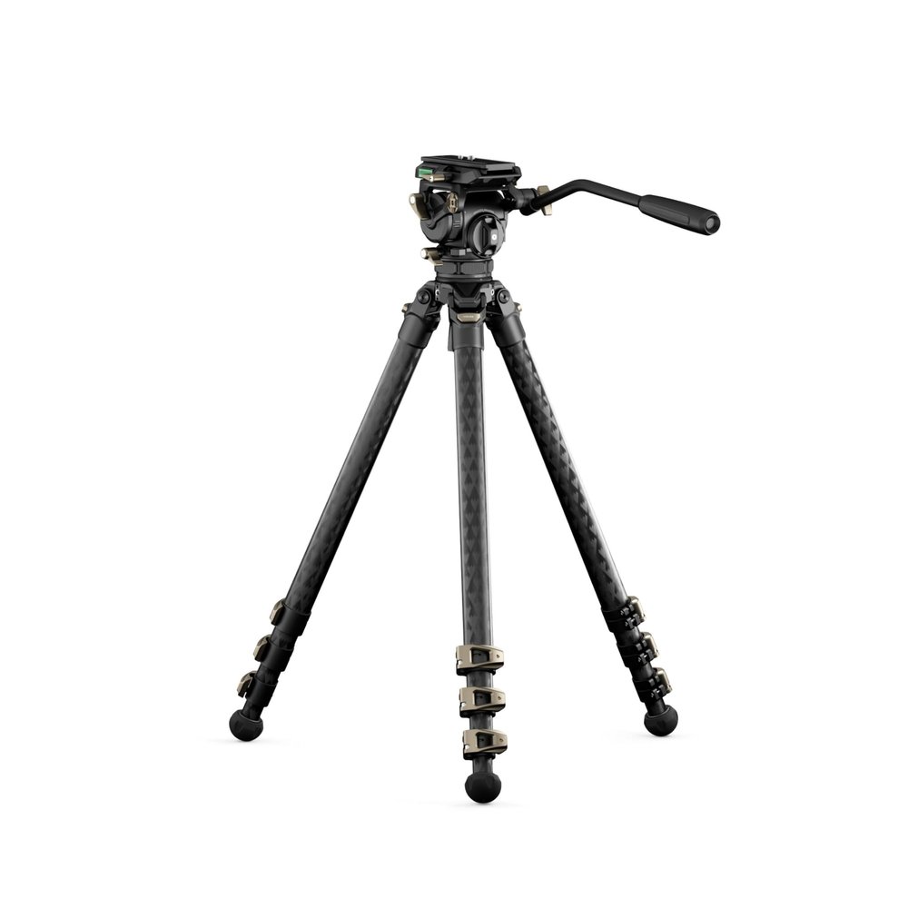 Tilta CT08 75mm Cine Fluid Head with 3-Stage Carbon Fiber Tripod Legs - Space Gray (8KG)