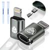 USB C to Lightning Adapter 20W PD Fast Charging Data Transfer, [2 Pack] USB C Female to Lightning Male Adapter Supports for iPhone 14/13/12/11/XS/XR, iPad/iPod/AirPods, Not for OTG(Dark Green, 2Pcs) view 1