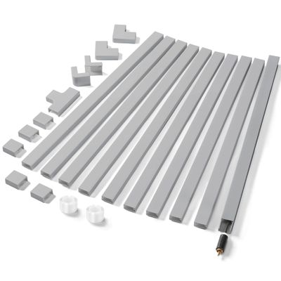 Cord Cover Wall Kit, TV Cord Hider for 1 Thick Cord, 157in Wire Covers for Cords, YCLYC Cable Hider for Wall Mount TV, Wall Cable Concealer, Cable Cover Cable Raceway 10 x L15.7, W0.78 H0.4 Grey