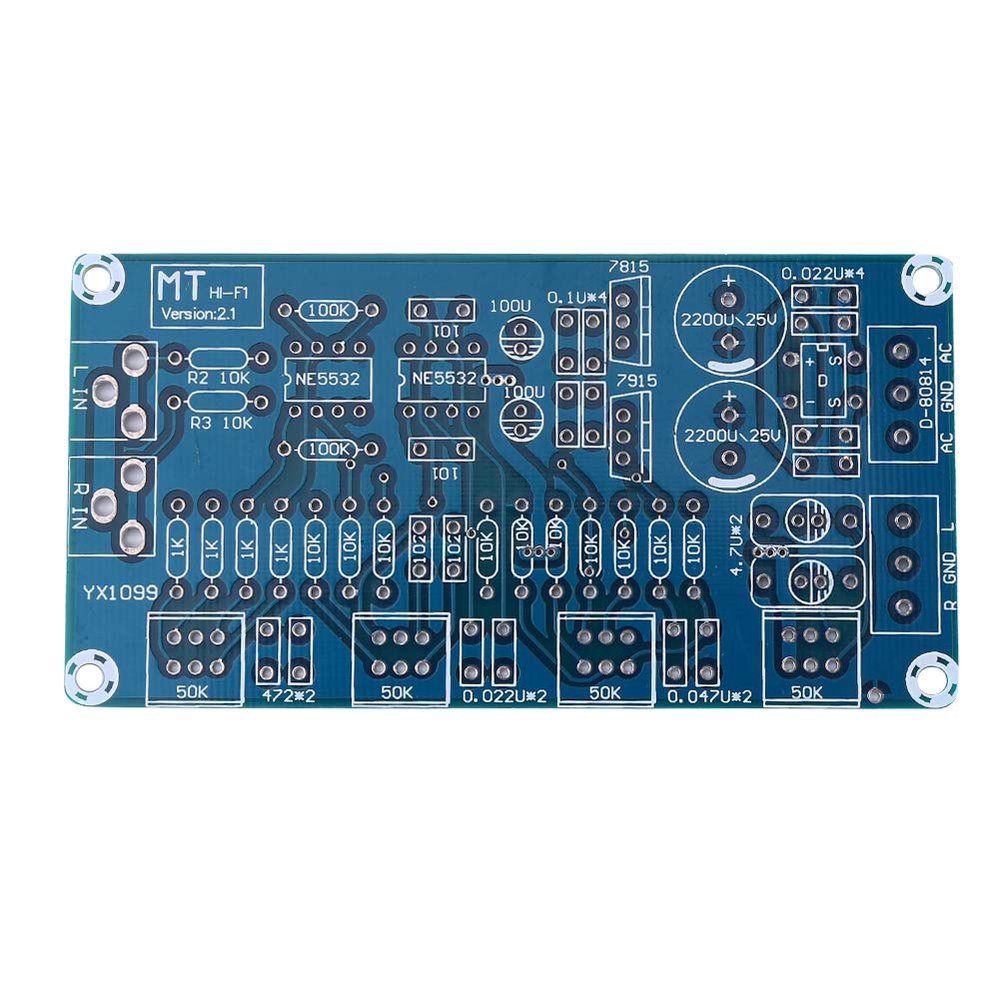 DirectNine Basics NE5532 Stereo Preamplifier DIY Kit with Full Bridge Rectifier Power Supply, Generice62w58zyqn