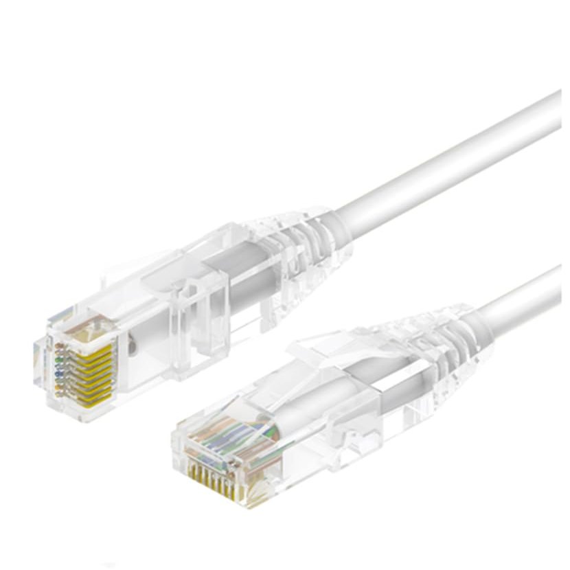 TEMKIN Extremely Thin Soft Network Cable Multi-Strand Gigabit Category 6 Patch Cable CAT6 high Speed Thin Cable Network broadband Cable White (5m) Cables