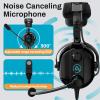 AIRVOICE Pilot Headset with Passive Noise Reduction, PNR General Aviation Headset with Comfortable Earpads and Noise Canceling Microphone, for Pilot, Flight School Student, Instructor view 2