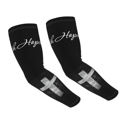 TKDYVAI Jesus Arm Cover Sleeves Bible Verses Arm Sleeves Gardening Sleeves Cross Cooling Arm Sleeve for Christian