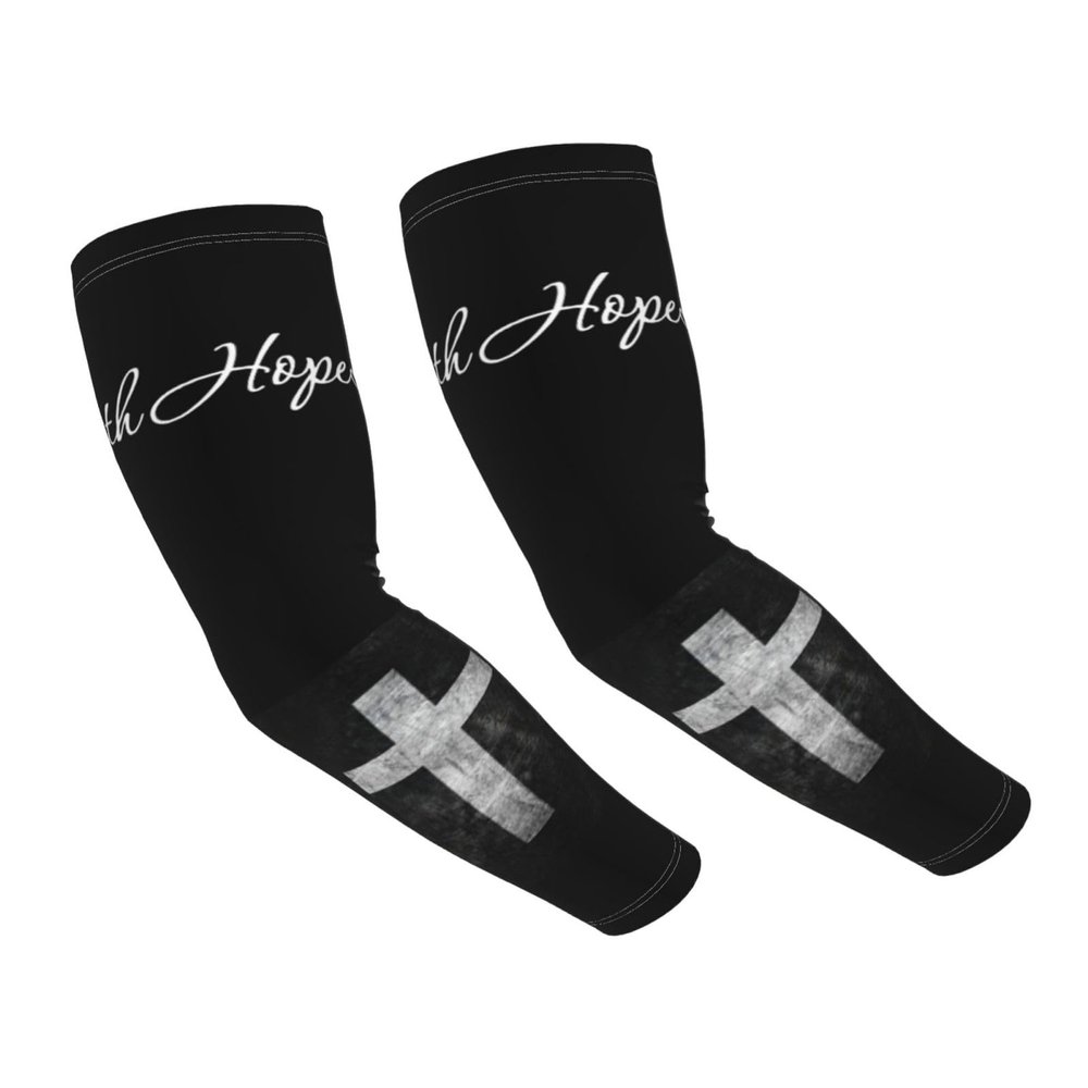 TKDYVAI Jesus Arm Cover Sleeves Bible Verses Arm Sleeves Gardening Sleeves Cross Cooling Arm Sleeve for Christian