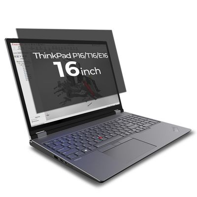 [Genuine Product] Lenovo 4XJ1K79631 Lenovo 16" Bright Screen Privacy Filter for ThinkPad P16/P16s/T16/E16/P16v Anti-Peeping Blue Light Cut, Reversible Touch Models