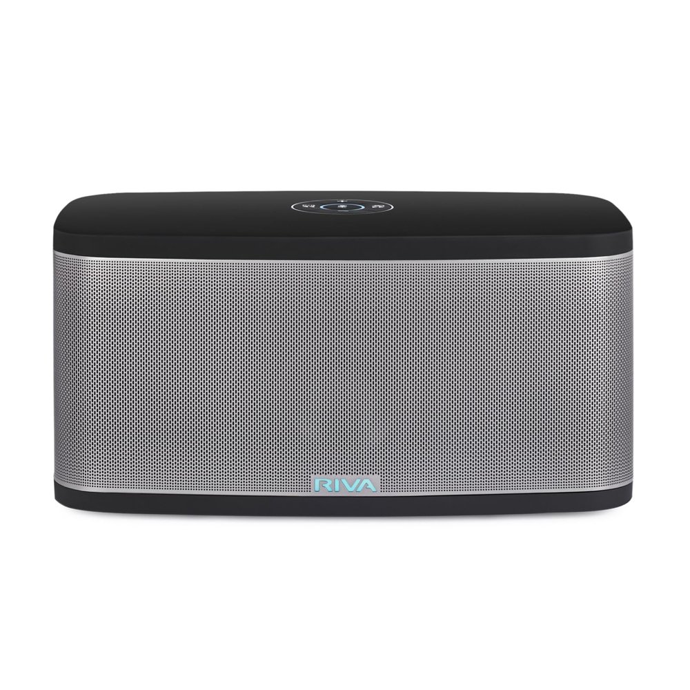RIVA Upgraded Stadium Wi-Fi Bluetooth Smart Hi-Fi Speaker with Alexa Built-in, 10 Drivers, 200W, Multiroom Music, Supports Airplay 2, Spotify Streaming, Optical, USB and Aux-in Connectivity (Black)