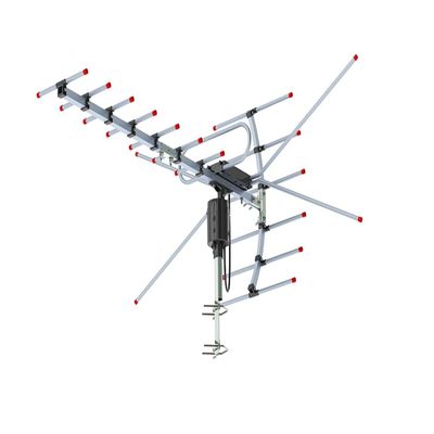 360 Rotation Outdoor Antenna, 110 Mile Reception TV Antenna, Black, TA-001, 15-22dB Gain