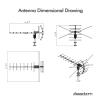360 Rotation Outdoor Antenna, 110 Mile Reception TV Antenna, Black, TA-001, 15-22dB Gain view 2