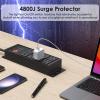 JUNNUJ Heavy Duty 20 Amp Surge Protector 4800J, Garage Metal 8 Outlets 12 Gauge, High Amp 5-15P Adapter Shop 6-20R T-Slot Industrial Outlet, 6 FT Extension Cord Commercial for Appliance view 4
