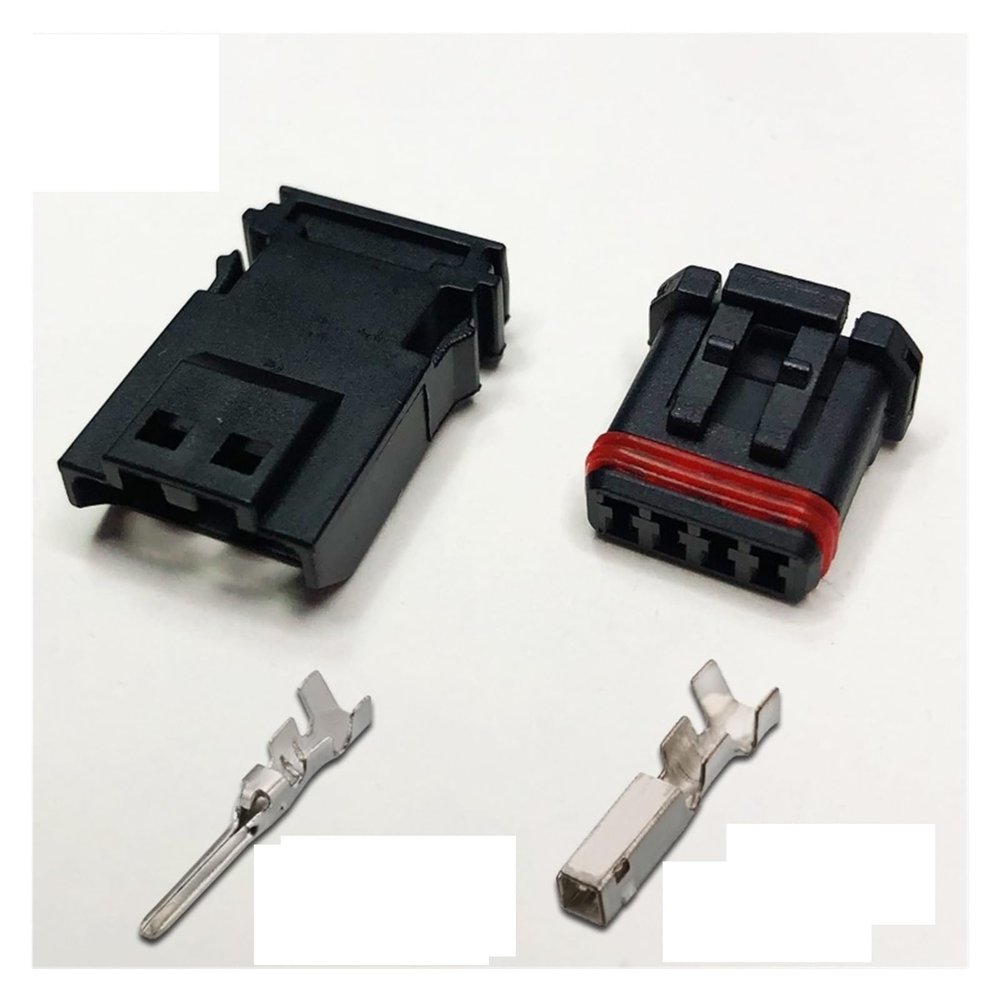 Buxns Dj7028-1.2 Car Small Sealed Waterproof 2p3p4p Rearview Mirror Connector Mx19002s51 Sensor Male and Female Socket Sheath(4p,1sets)