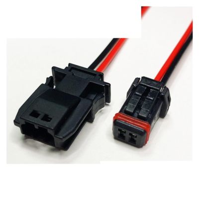 Buxns Dj7028-1.2 Car Sensor Waterproof 2p3p4p Rearview Mirror Harness Male and Female Connector Mx19002p51 Wire Length 15cm(2p Strip line,5sets)