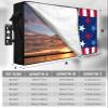 4th of July Outdoor TV Cover 48 Inches USA Flag Flag Day Stars Blue Red Strips Waterproof and Weatherproof TV Screen Cover for Outside Dustproof Outdoor TV Enclosure 600D Fabric TV Display Protector view 2