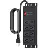 JUNNUJ Heavy Duty 20 Amp Surge Protector 4800J, Garage Metal 8 Outlets 12 Gauge, High Amp 5-15P Adapter Shop 6-20R T-Slot Industrial Outlet, 10 FT Extension Cord Commercial for Appliance view 1