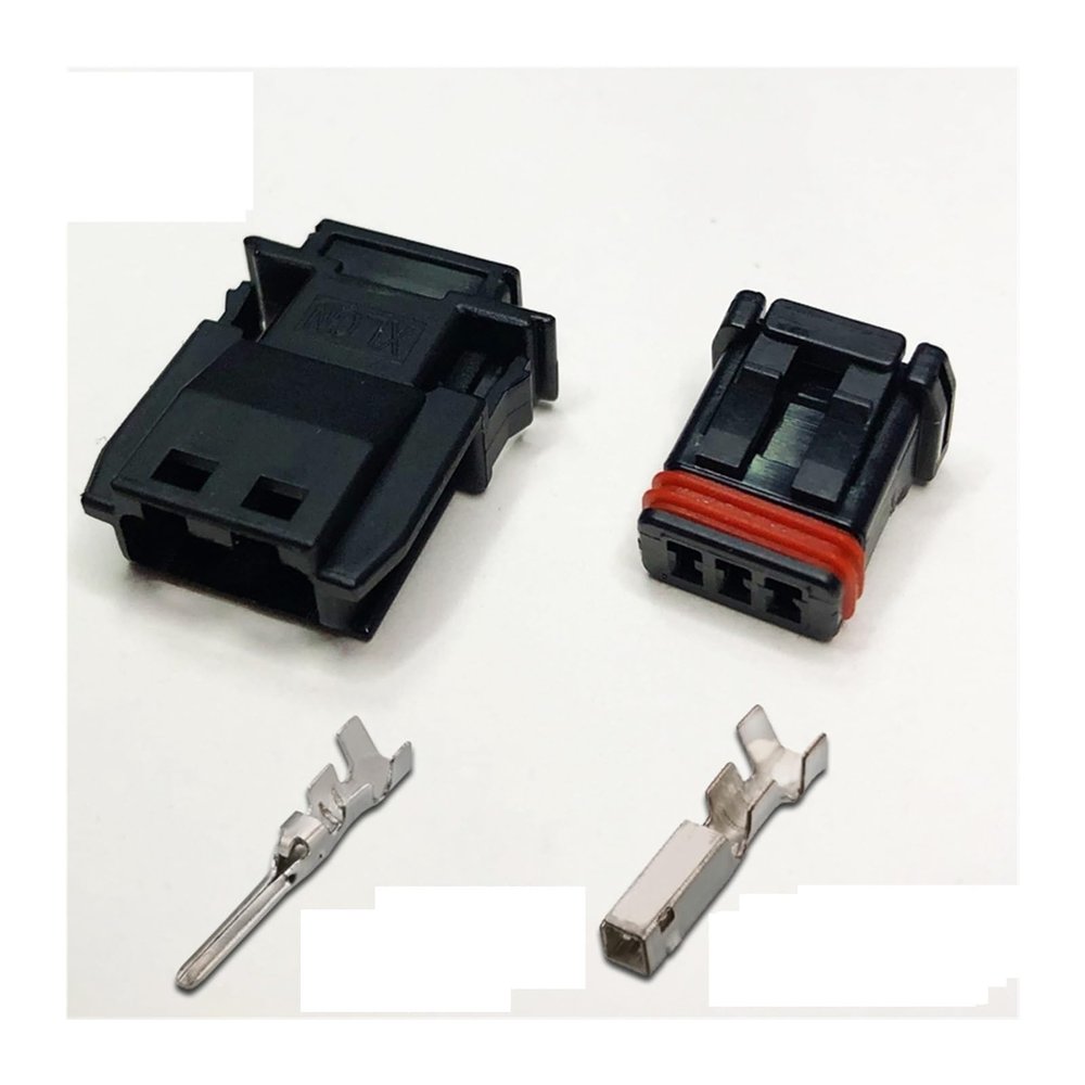 Buxns Dj7028-1.2 Rear View Mirror Sealed Waterproof 2/3/4/ Pin Car Sensor Mx19a003s51 Male and Female Socket Small Connector(3p,1sets)