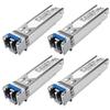 4Pack 1.25G SFP LC Module 1000Base-LX Single-Mode Transceiver (SMF, 1310nm, 20km, DDM) - Compatible with Cisco GLC-LH-SMD, Ubiquiti UniFi, Meraki, Fortinet, Mikrotik, TP-Link, Netgear, Aruba and More view 1