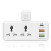 AceSoft 2 Prong Power Strip,High Reliable Office Special Dock Wall 2 Prong Plug with 3 Outlets Type C USB A Adapter Compatible with Non-Grounded Outlets view 1