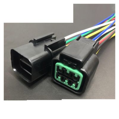 Buxns Dj7023a-2.2automobile Cable Waterproof Connector 4p6p8p10p Oxygen Sensor Harness Socket Fog Lamp Tail Wire Wire Length 15cm(6p Strip line,1sets)