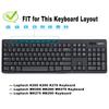 Keyboard Cover Skin Protector with Large Letters Fit Logitech MK295 MK275 MK270 Keyboard, Logitech K200 K260 K270 K275 K295 MK200 MK260 Ultra Thin Desktop PC Silicone Keyboard Cover view 2