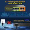 8 Ports Gigabit PoE+ Switch with 2 Uplink & 2 SFP Ports,1000Mbps PoE Ethernet Unmanaged Network Switch,120W, Plug & Play, Suitable for Access Point-AP and PoE Surveillance Camera view 4