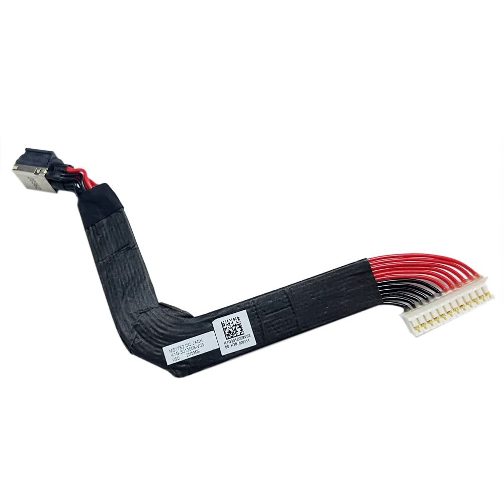HSSDTECH 12Pin DC Power Jack Cable Charging Port Socket Plug Replacement for MSI MS-17E2 GP75 Leopard GE75 Raider GL75 8SE 8SF 8SG 9SFK 9SGK 9SF 9SD 9SE,K1G-3012008-V03