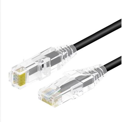 TEMKIN Extremely Thin Soft Network Cable Multi-Stranded Gigabit Category 6 Patch Cable CAT6 high-Speed Thin Cable Network broadband Cable Black (5m) Cables