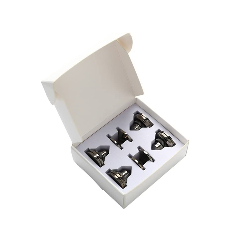 NPQPNAFC Speaker Connector 4 Set Pure Copper Black/Silver Speaker Stand Foot Pad Copper Loudspeaker Box Spikes Cone Floor Foot Nail Speakers with Banana Plugs Speaker (Color : Platinum Star)