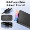 Yaeonku Floppy Disk Reader,External Floppy Drive, 3.5" USB &Type C Floppy Disk Reader Portable 1.44 MB FDD for PC, Laptop and Desktop Compatible with Windows 2000/XP/Vista/7/8/10/11 view 2