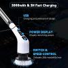 Rechargeable Electric Spin Scrubber Cleaning Brush Set - 2 Speeds Cordless Shower Scrubber with 7 Replaceable Heads, Effortless Floor Tile Ceiling Wall Glass Cleaning, Perfect for Home, Bathroom, Car view 4