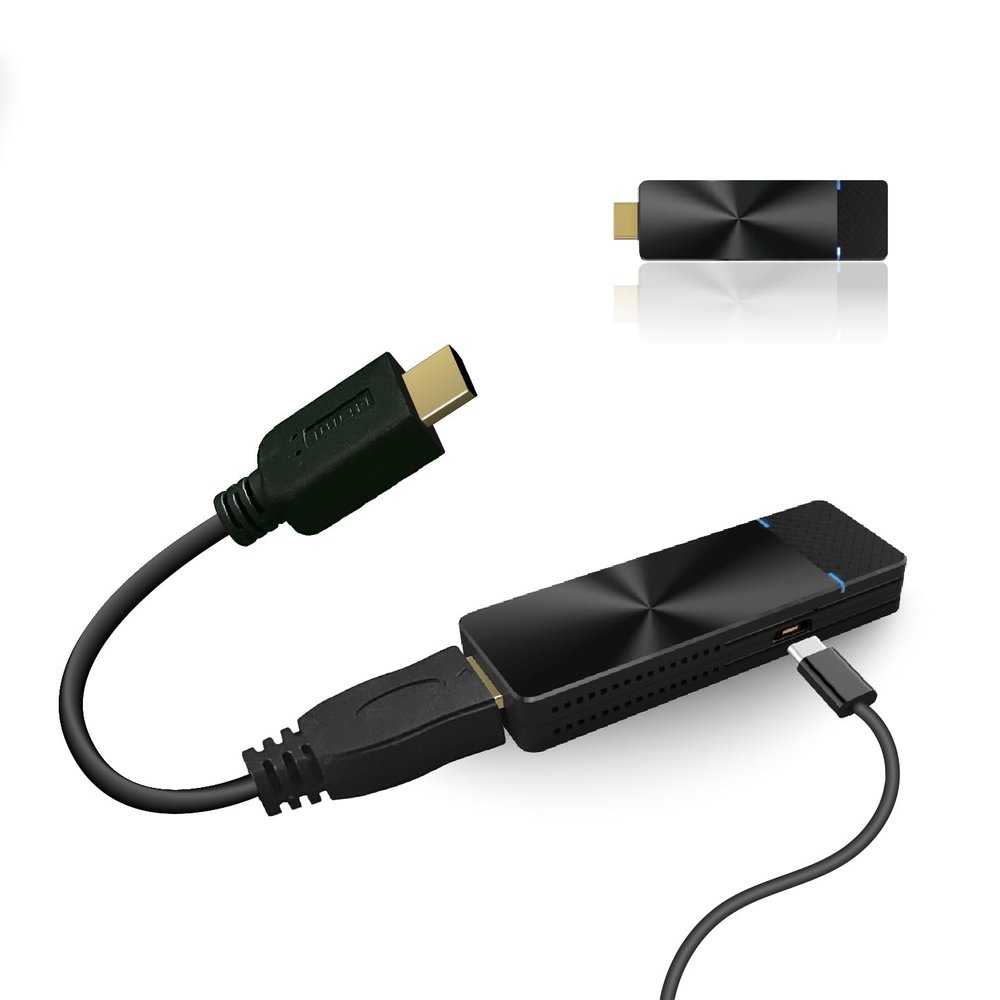 GKI PRO II Dongle 4K/5G Wireless HDMI Display Adapter, High-Speed MIMO 2T2R WiFi HDMI, Supports Airplay/Miracast, 4 to 1 Split Screens.