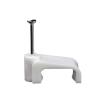 100pcs 4/6/8/9/10/12/14/16MM Plastic Cable Clip Wire Cord Fastener Telephone Line Tie Fixer Organizer Wall Clamp (White) (Size : Flat 10mm 100PCS) view 1