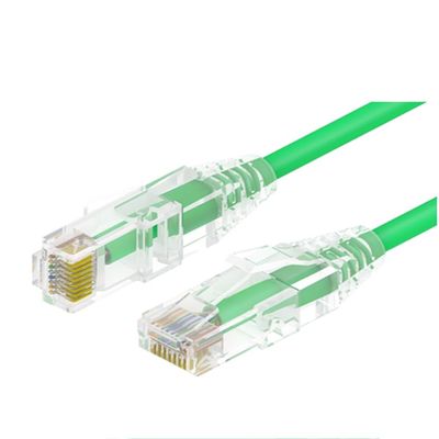 TEMKIN Extremely Thin and Soft Network Cable Multi-Strand Gigabit Category 6 Patch Cable CAT6 high-Speed Thin Cable Network broadband Cable Green (5m) Cables