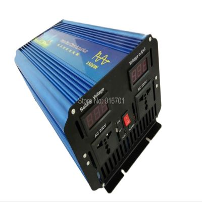 PDOLIGBDN Dual Digital Display 3500W DC 12V to AC 110V 60HZ Power 7000W Pure Sine Wave Inverter (Color : 60HZ, Size : 48V-220-240V)
