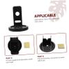 PHENOFICE 1pc Wall-Mounted Speaker Rack Holder for Echo Foldable Design Punch Installation Stylish Black Finish Securely Holds Speakers Without Blocking Sound view 2